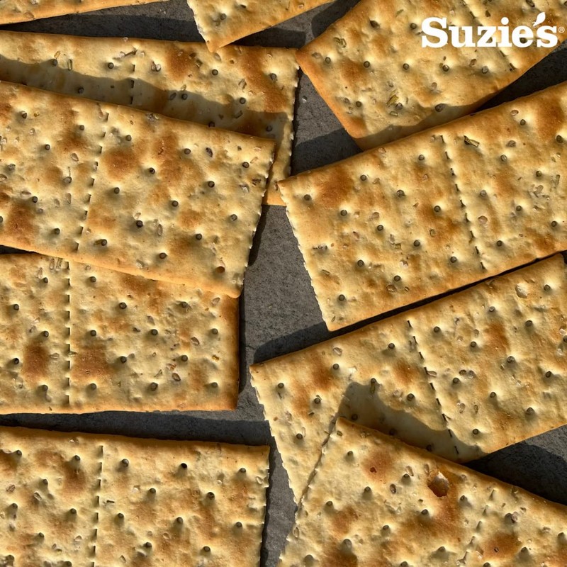 Suzie's Organic Saltines Crackers, Rosemary Sesame, Healthy Gourmet Baked Snack