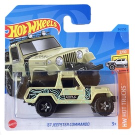 Hot Wheels - ´67 Jeepster Commando - HW Hot Trucks 2/10 - HKJ02 - Short Card - Pickup - EARLE Motors - Mattel 2023-1:64