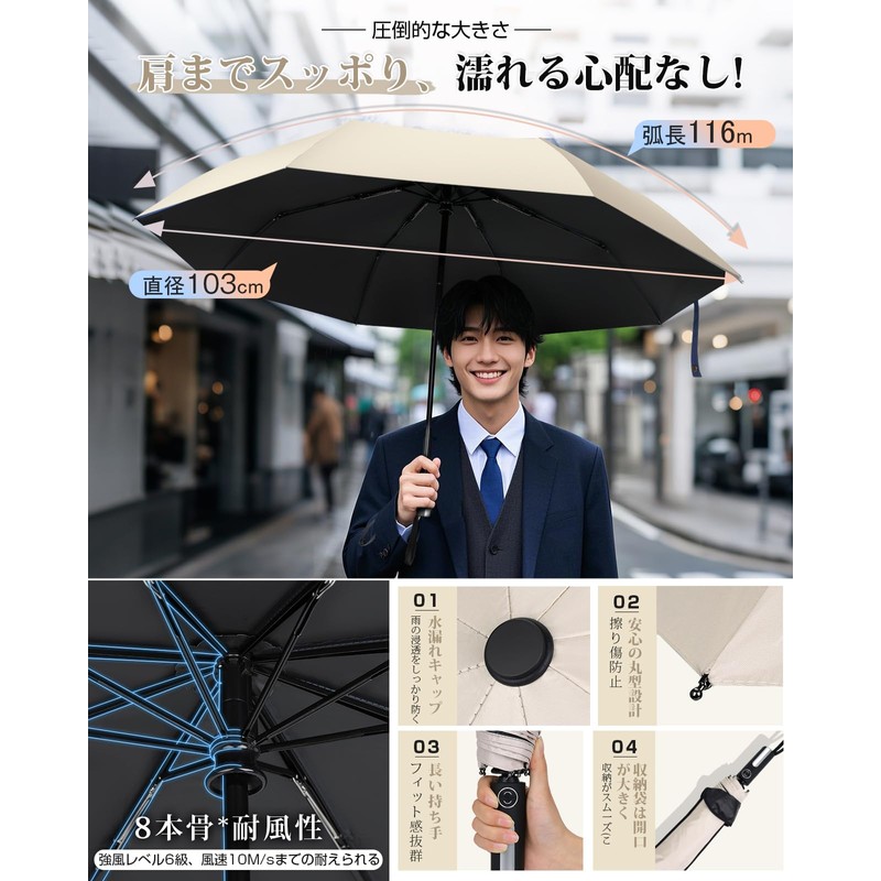 YOIIYO Folding Umbrella, Parasol, UV Protection, 100% UV Blocking, Foldable,