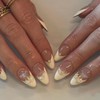 French Tip Press on Nails Short Almond Fake Nails with