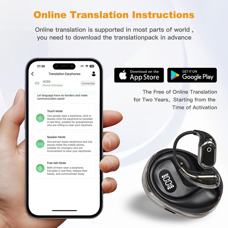 Language Translation Earbuds, Multi in One Translation Earbuds 144 Languages