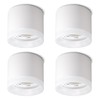 SSC-LUXon Vora Surface-Mounted Ceiling Light Matt White Pack of 4
