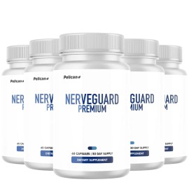 Pelican Vitamins Nerveguard Premium- Brain & Nerve Support- 5 Bottles- 300 Capsules