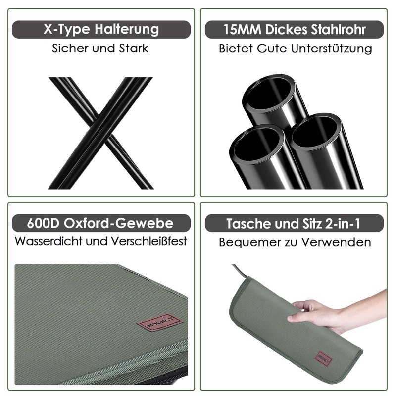 MOONCY Campinghocker, Grün