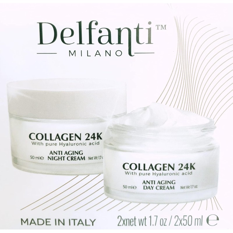 Delfanti - Collagen 24K Anti-Aging Duo Pack Day Cream Bottle