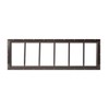 Shed Window 10x35 - Fixed Design with Tempered Glass (Brown)