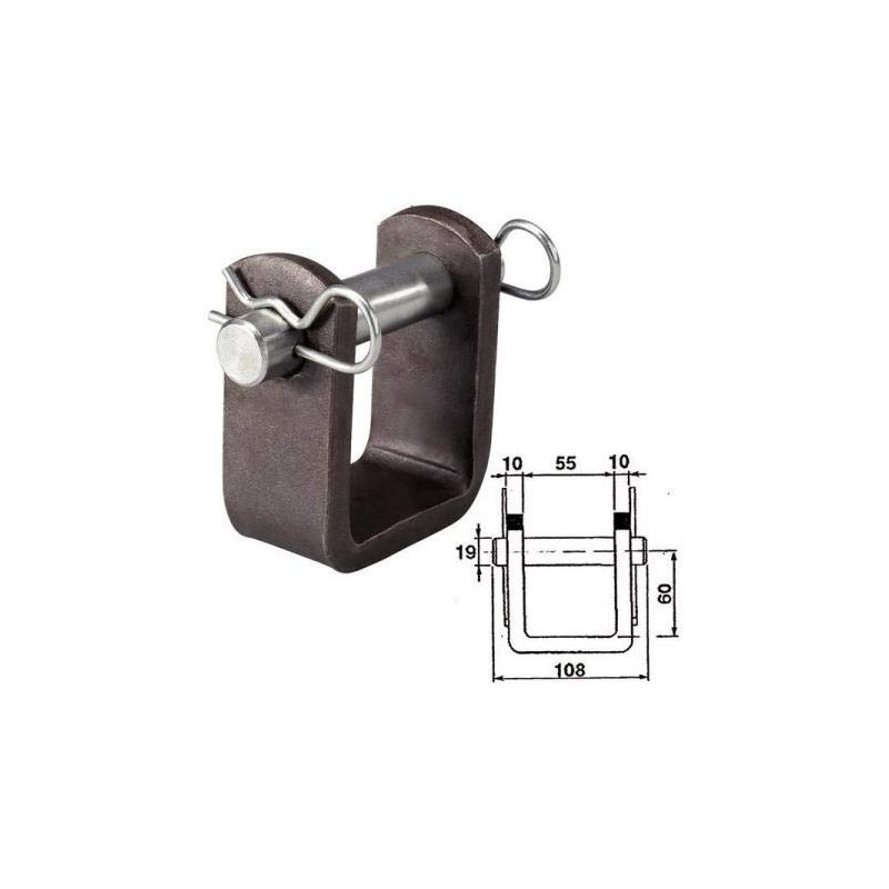Brey-B-Technik 919 1737 Weld-On Bar with Bolts 19 mm Pack