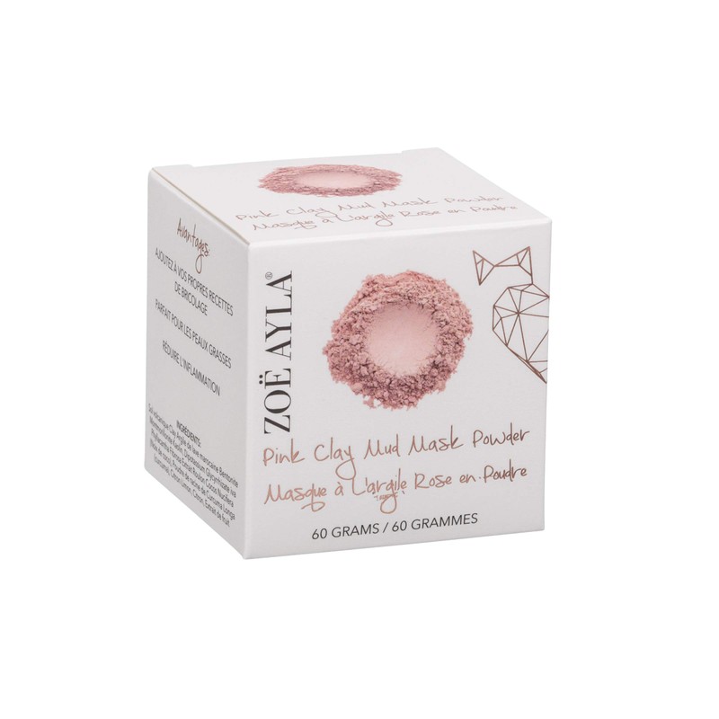 Zoë Ayla Pink Clay Mud Mask Powder, 60 g