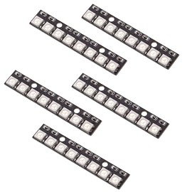 iHaospace 5 x WS2812 5050 8 Bit LED Stick 3-7V WS2812B Led Strips Full Color Light Bar Driver Board für Arduino Raspberry Pi ESP32 Board