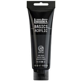 Liquitex BASICS Pintura Acrílica, Tubo de 118ml (4 oz), Negro Marte