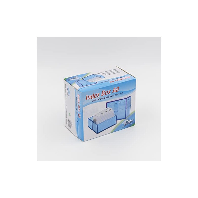 Wedo 2508303 Card Index Box, Standard A7 Landscape (Plastic with
