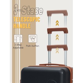 CONCEPTEN Luggage Sets 5 Piece, Suitcases with Wheels, Hardshell Suitcase Set, ABS Carry on Luggage Set with TSA Lock, Travel Luggage