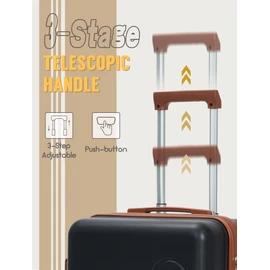 CONCEPTEN Luggage Sets 5 Piece, Suitcases with Wheels, Hardshell Suitcase Set, ABS Carry on Luggage Set with TSA Lock, Travel Luggage
