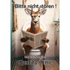 Blechschild Humor Aluminium 20x30cm - auf der Toilette mit Zeitung