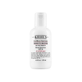 Kiehl's Ultra Facial Moisturizer with SPF 30, Hydrating Face Cream for All Skin Types, UVA & UVB Sunscreen Protection, Skin Feels Soft and Smooth, with Squalane, Paraben-free, Fragrance-free