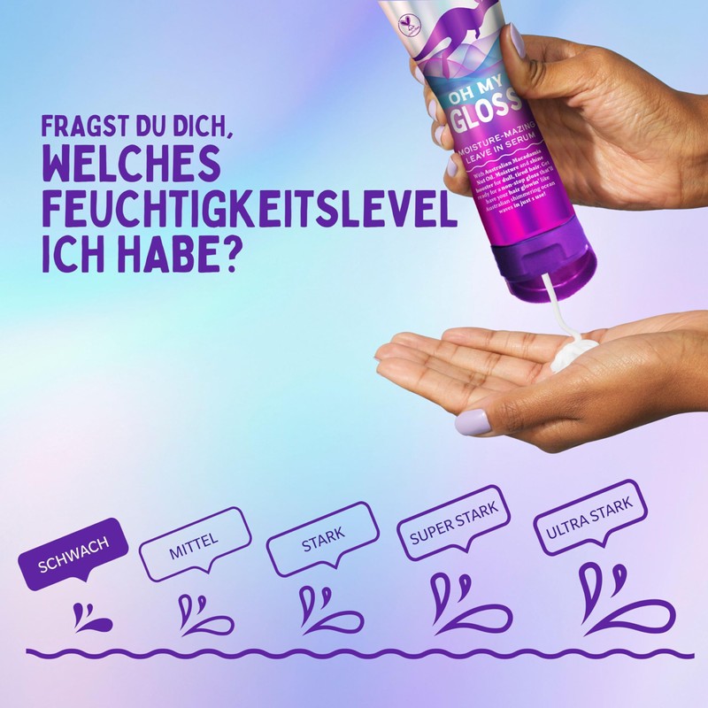 Aussie Oh My Gloss Moisture-Mazing Siero Senza Risciacquo 160ml. Booster