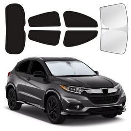 for Honda HR-V 2016-2022 Car Window Shades, 6pcs Privacy Sun Shade Set for Front Windshield Side and Rear Windows, Full Window Covers Keeps Vehicle Cool for Camping Napping
