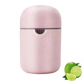 FUZVOL Lemon Squeezer,Portable Orange Juicer Lime Juicer with Two Ways of Use,Manual Citrus Lemon Juicer Cup for Different Fruits(Pink)