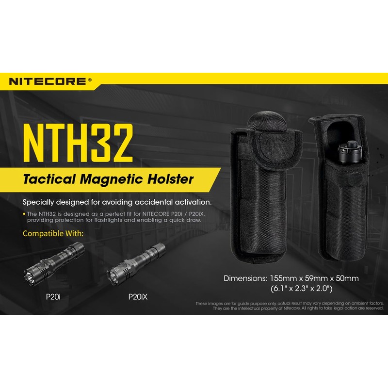 Nitecore Nth32 Magnetic Hardshell Holster for P20iX P20i P23i Tactical