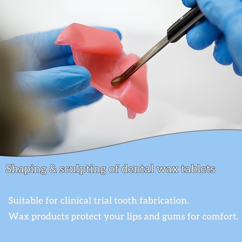 HARMONYDENT Dental Base Plate Wax 20pcs Red Denture Base Plate