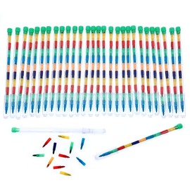JZK 30 x Colourful Pencils with Interchangeable Leads Children's Colouring Pencils for Birthday Party Bag Gift Kids Party Favour