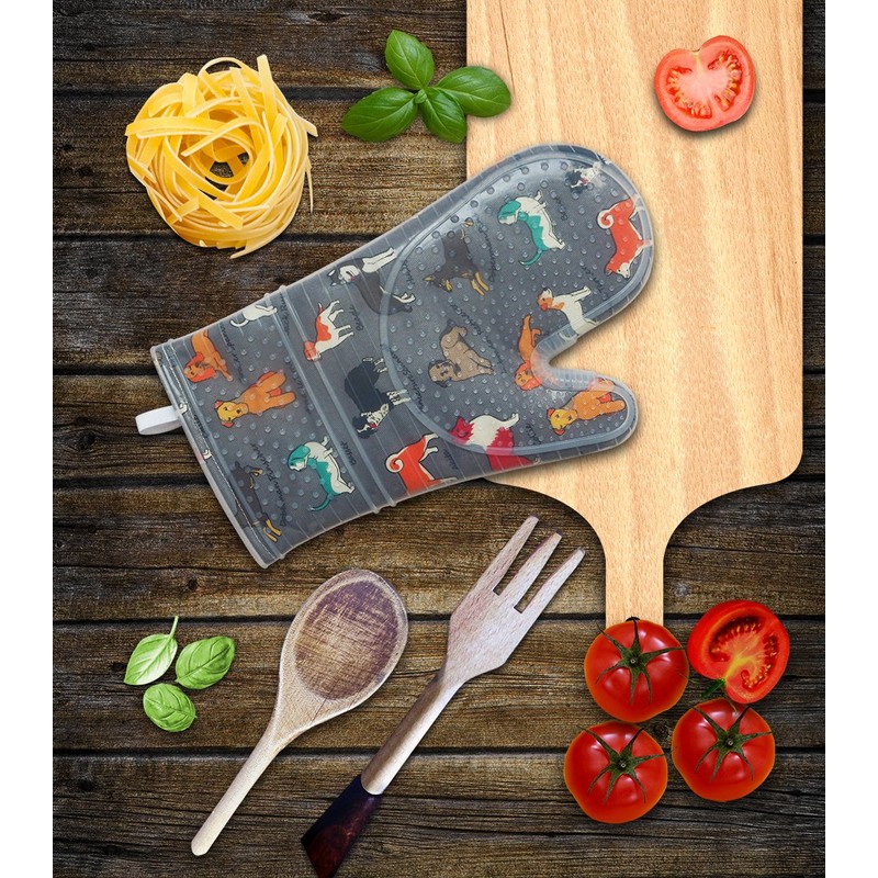 Oven Mitts Set of 2 with Transparent Clear Silicone Shell