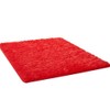 Kekon Ultra Soft Indoor Modern Square Area Rugs Fluffy Non-Slip Floor Carpets Silky Mat for Living Room Bedroom Kids and Baby Room Nursery and Pet, 1.3 * 1.3ft, Red