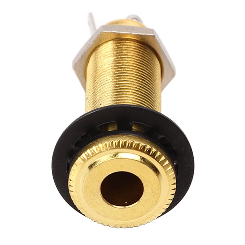 1/4 Inch 6.35 mm Brass Mono Guitar Bass Barrel Jack