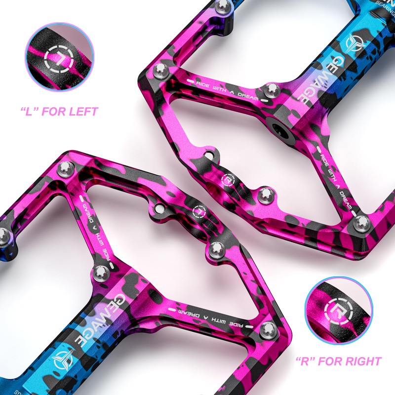 GEWAGE Road/Mountain Bike Pedals - 3 Bearings Bicycle Pedals -