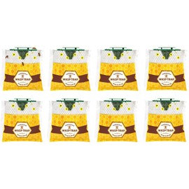 8 Pack Disposable Wasp Traps Outdoor Hanging Carpenter Bee Traps for Outside Yellow Jacket Trap Hornet Trap Wasp Killer Bugs Flies Garden