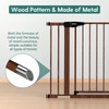 Babelio Baby Gate Extension Metal with Brown Wood Pattern, 2.75''