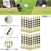 GLOWZEN 20 Pcs Bamboo Golf Spikes Black Stripe Design Natural