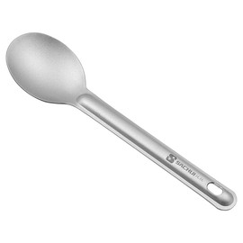 CENPEK 2 Pcs Outdoor Titanium Long Handle Spork Spoon Eco-Friendly Portabale Flatware Camping Backpacking Hiking Picnic Tableware with Bag