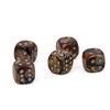WeLoveBeads W6 Cube (16 mm) in Brown/Gold Dots - Made