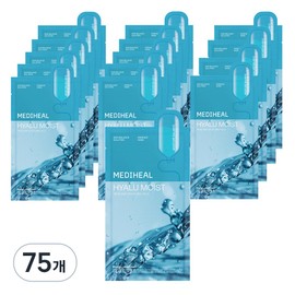 Mediheal Hyalu Moist Essence Mask 20ml, 1 pack, 75 pieces / 메디힐 히알루 모이스트 에센스 마스크 20ml, 1개입, 75개