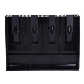 Cash Drawer Compartment, 4 Bills 3 Coins Money Storage Box for Store Bank Supermarket (Black))