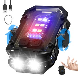 NGOKPYD N11 Clip Magnetic Mini EDC Flashlight 1000 Lumens Keychain Flashlights 8 Modes Pocket Flash Light with White Red Blue Lights Small Flashlight for Camping,Running,Emergency,Hiking(Black)