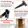 Ctyjia 2 Pcs T-Hinges, Tee Strap Black Door Hinges, with