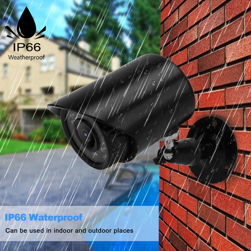 1080P Outdoor Security Camera 3.6mm Lens Night Vision IP66 Waterproof