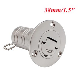 1.5" 38mm Marine Stainless steel 316 Deck Filler Fill Keyless Cap boat Hardware Accessories Socket yacht (Option: Diesel, 1.5" /38mm)