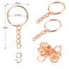 YHYZ Keychain Ring Set (Rose Gold, 30 Sets), Splits Key