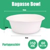 60 Sugar Cane Disposable Soup Bowls, 350 ml Compostable Disposable