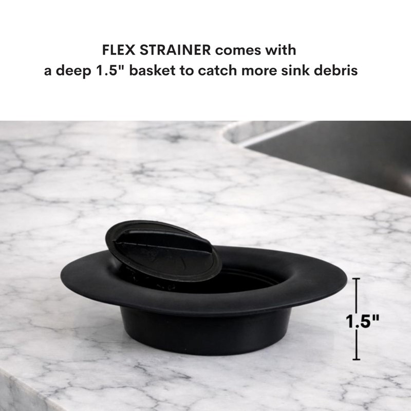 Flex Strainer® Sink Drain Strainer with Optional Stopper – No