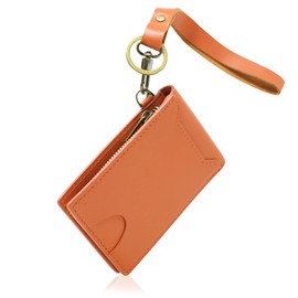 REOLF Pass Case, Commuter Pass/Passcase, Genuine Leather, Nappa Leather, IC Card Case, Thin, Bifold Coin Purse, Double-Sided, Brown