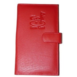 Mala Leather Golf Scorecard Holder - UK and European style (Red)
