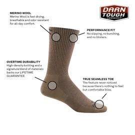 Darn Tough Tactical Micro Crew Light Socks (T4018) Unisex – (Black, X-Large)
