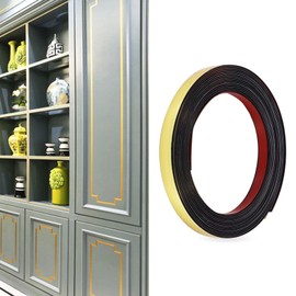 2 Roll 32.8Ft Gold Flexible Wall Trim Molding, 0.24" Width Peel And Stick Molding Trim for Walls, Moulding Wall Trim for Home Decor (0.6 cm)