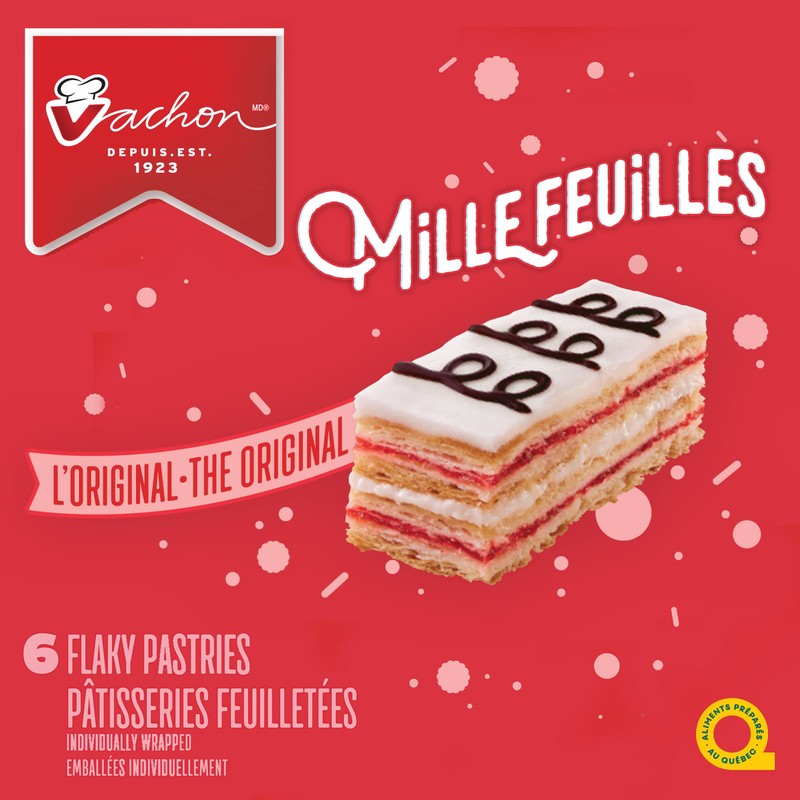 Vachon Mille Feuilles 1 Box Of 6 Flaky Pastries Snack