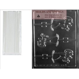 Molds and Things Happy New Year Lollipop Chocolate acndy mold Celebrate "Cheers" Chocolate Candy Mold