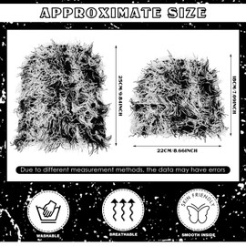 Chuarry Distressed Knitted Beanie Fuzzy Winter Hats Thick Warm Y2k Beanie Snow Knit Cap Skull for Women Men(Assorted Black White,Regular Style)